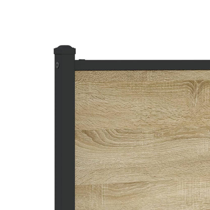 Metal Bed Frame without Mattress Sonoma Oak 107x203 cm
