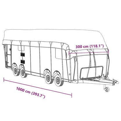 Caravan Roof Cover Grey 1000x300 cm Non-woven Fabric