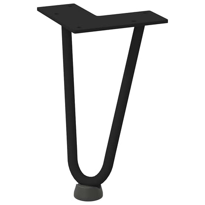 Hairpin Legs for Coffee Table 4 pcs Black 20 cm Solid Steel