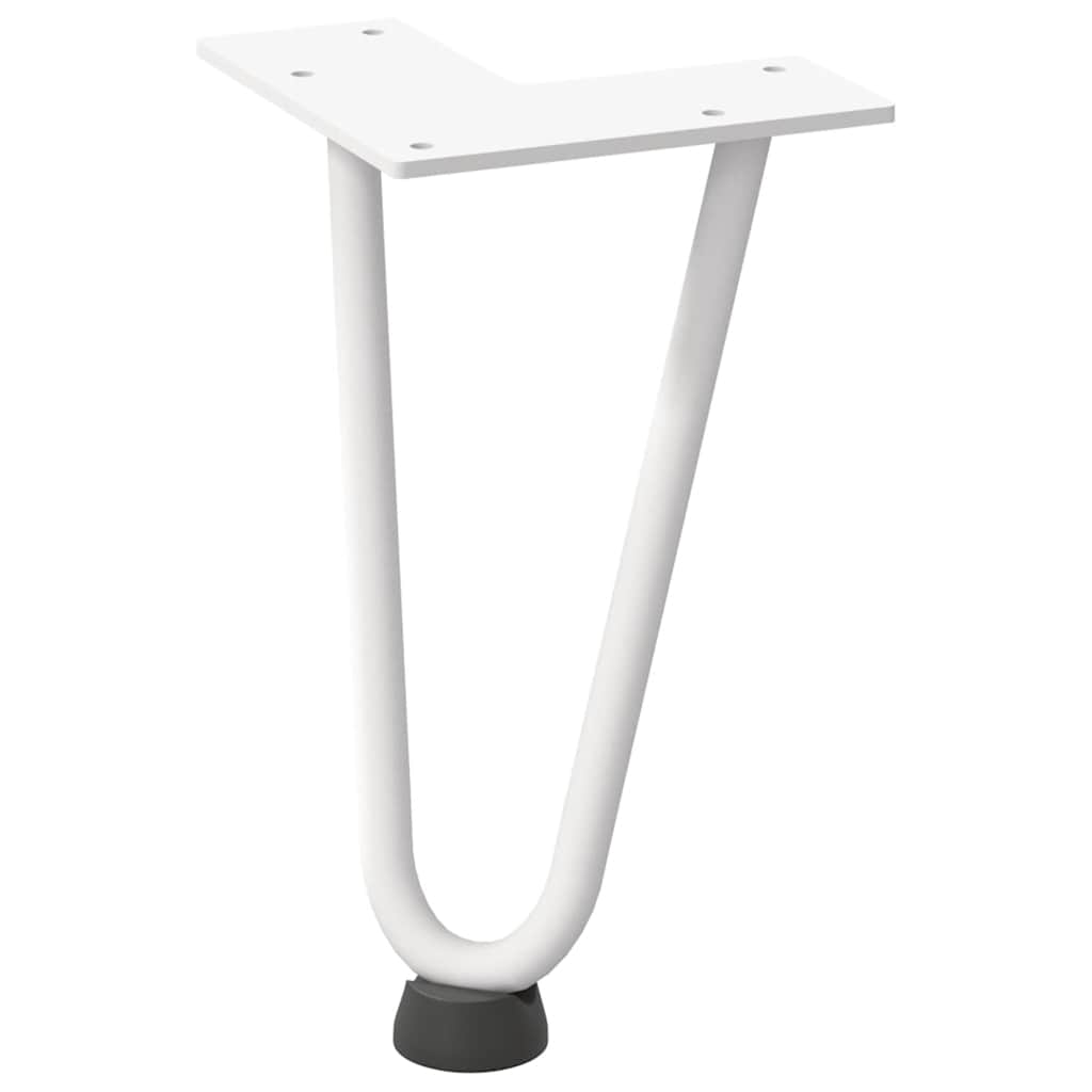 Hairpin Legs for Coffee Table 4 pcs White 20 cm Solid Steel