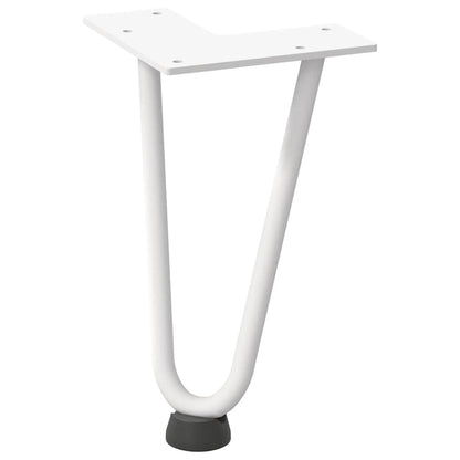 Hairpin Legs for Coffee Table 4 pcs White 20 cm Solid Steel