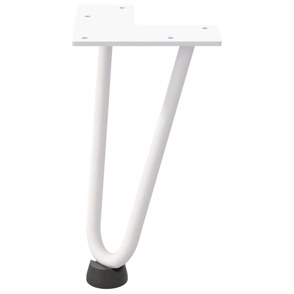 Hairpin Legs for Coffee Table 4 pcs White 20 cm Solid Steel