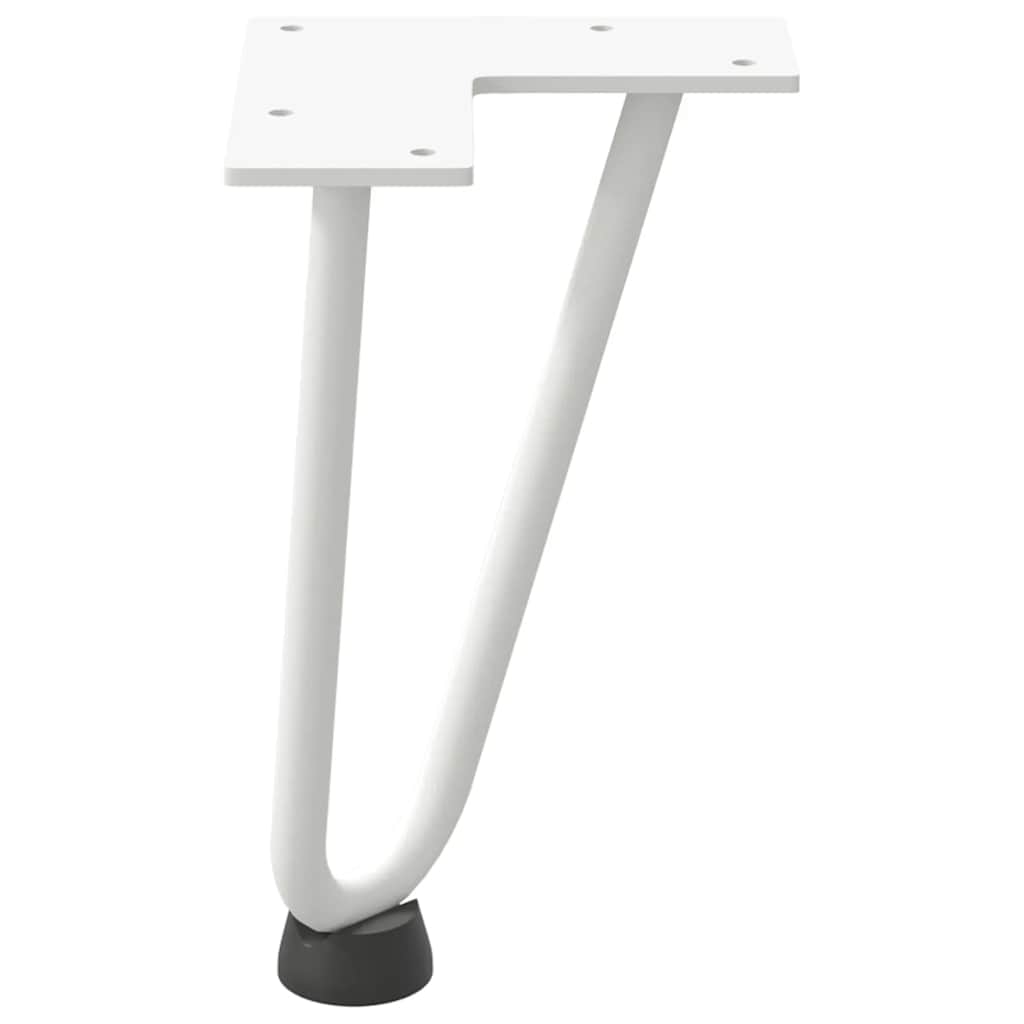 Hairpin Legs for Coffee Table 4 pcs White 20 cm Solid Steel