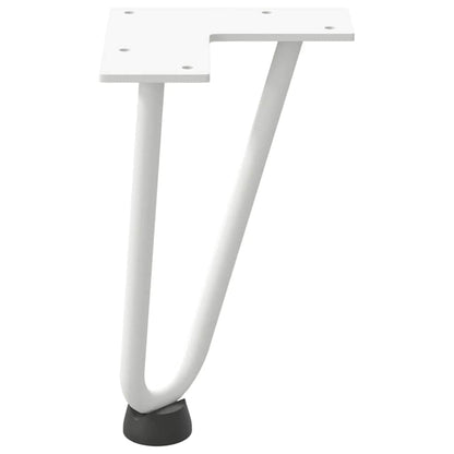 Hairpin Legs for Coffee Table 4 pcs White 20 cm Solid Steel