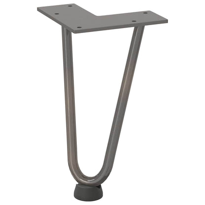 Hairpin Legs for Coffee Table 4 pcs Natural Steel 20 cm Solid Steel