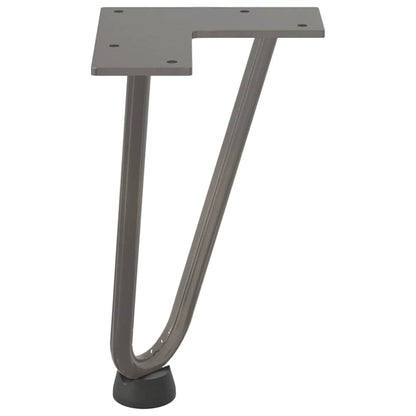 Hairpin Legs for Coffee Table 4 pcs Natural Steel 20 cm Solid Steel