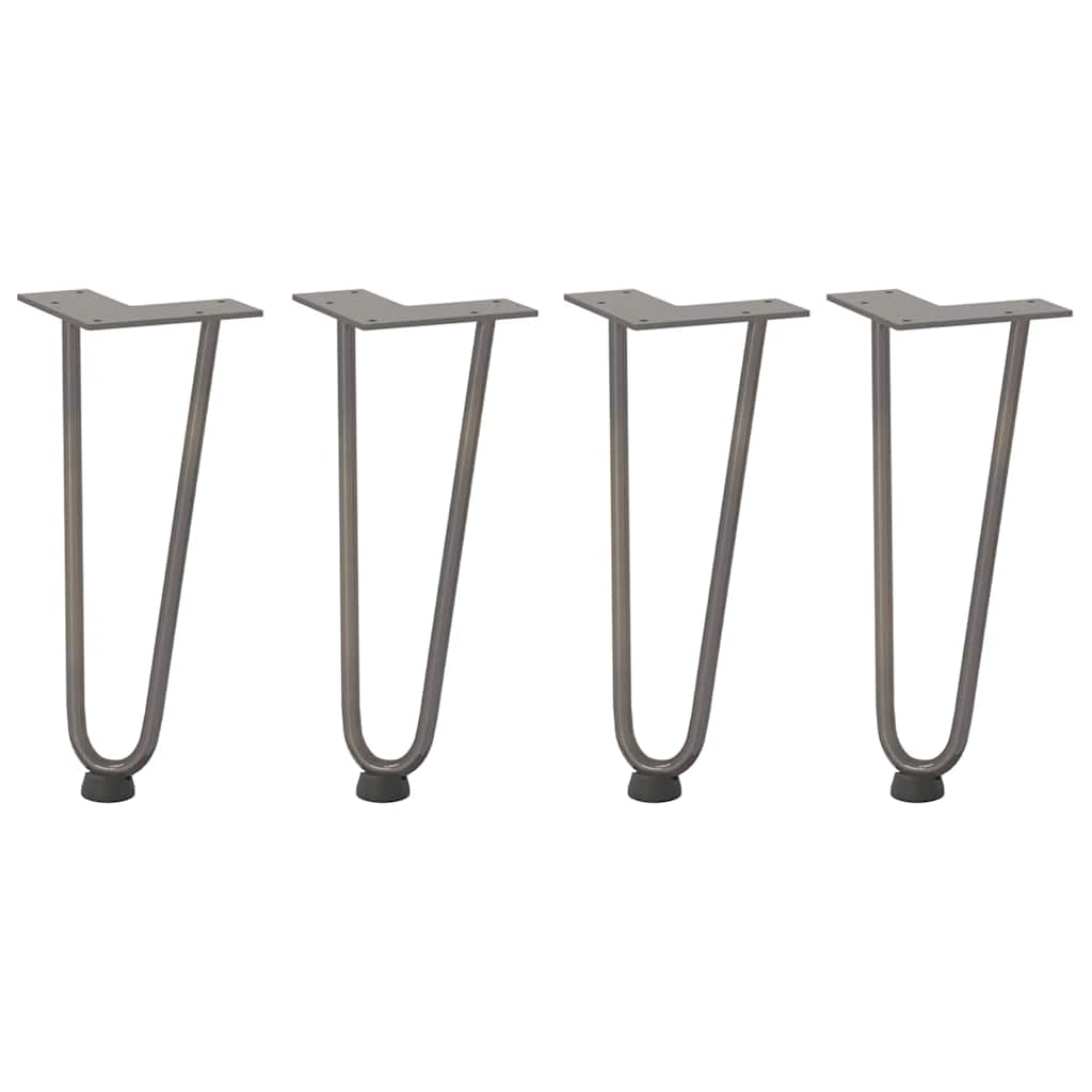 Hairpin Legs for Coffee Table 4 pcs Natural Steel 30 cm Solid Steel