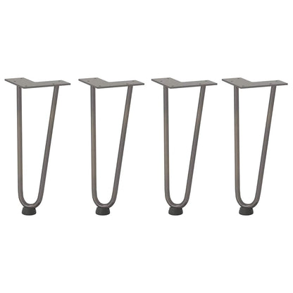 Hairpin Legs for Coffee Table 4 pcs Natural Steel 30 cm Solid Steel