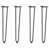 Hairpin Table Legs 4 pcs Black 72 cm Solid Steel