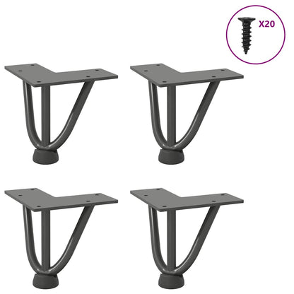Hairpin Legs for Coffee Table 4 pcs Anthracite 10 cm Solid Steel