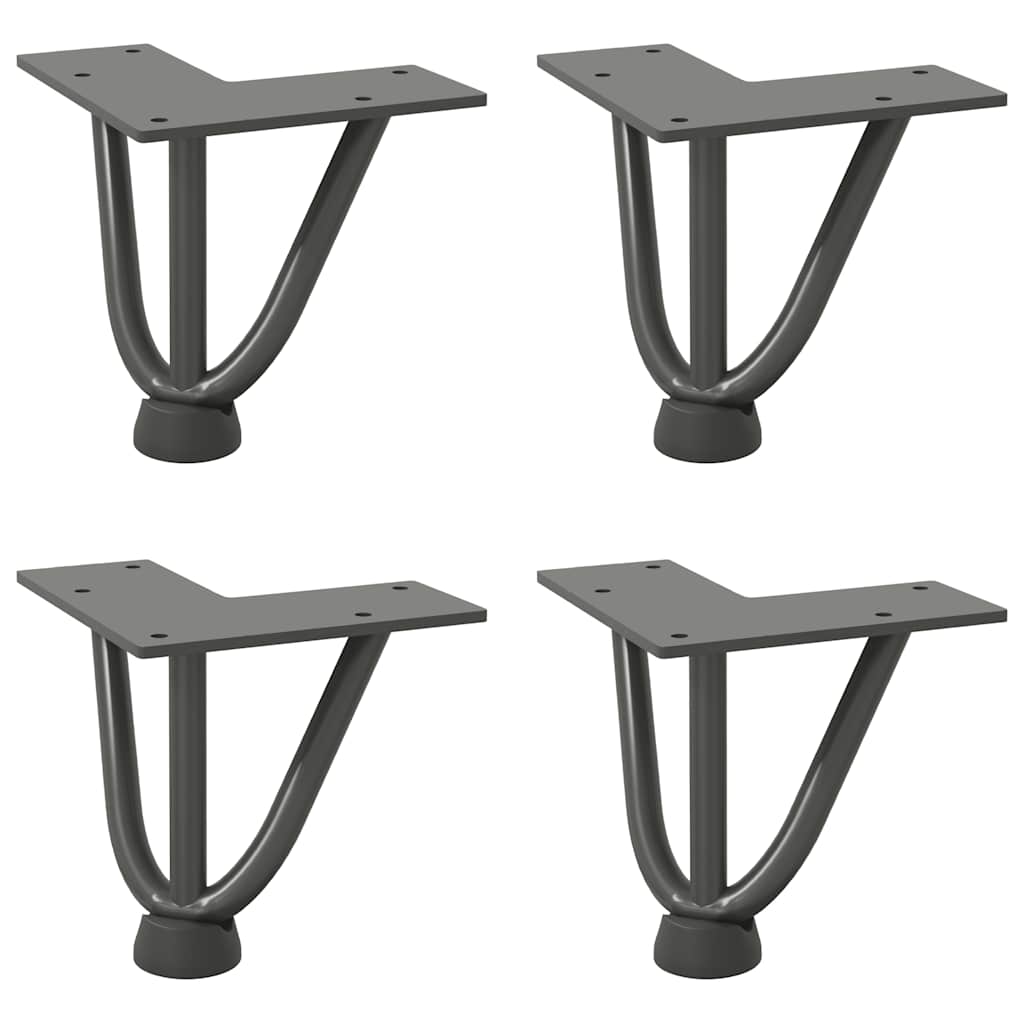 Hairpin Legs for Coffee Table 4 pcs Anthracite 10 cm Solid Steel