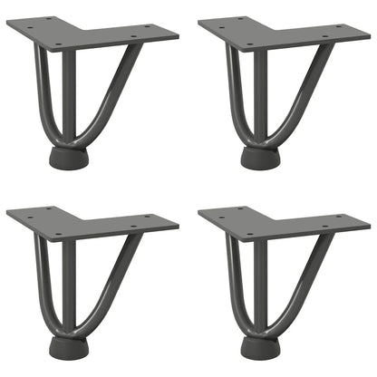 Hairpin Legs for Coffee Table 4 pcs Anthracite 10 cm Solid Steel