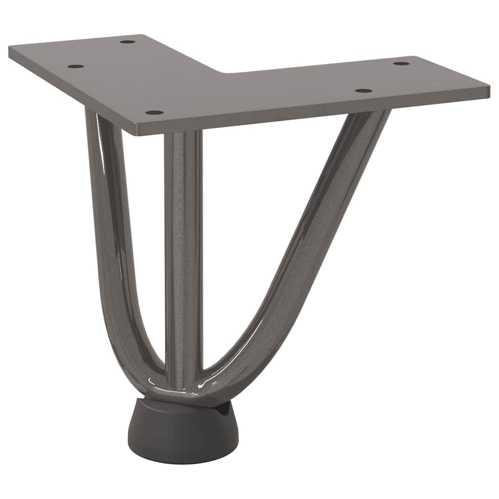 Hairpin Legs for Coffee Table 4 pcs Natural Steel 10 cm Solid Steel