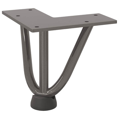 Hairpin Legs for Coffee Table 4 pcs Natural Steel 10 cm Solid Steel