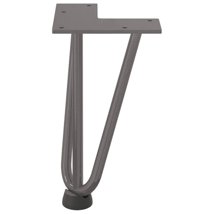 Hairpin Legs for Coffee Table 4 pcs Natural Steel 20 cm Solid Steel
