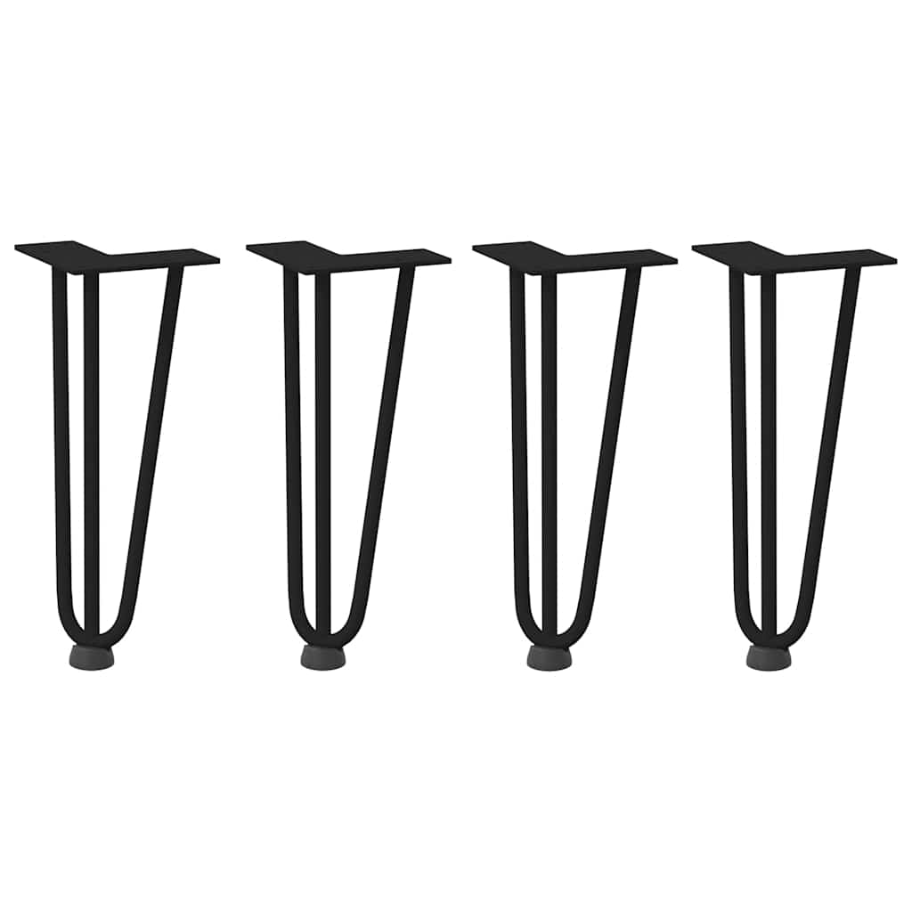 Hairpin Legs for Coffee Table 4 pcs Black 30 cm Solid Steel
