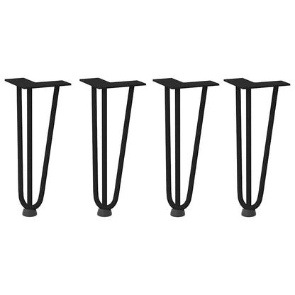 Hairpin Legs for Coffee Table 4 pcs Black 30 cm Solid Steel