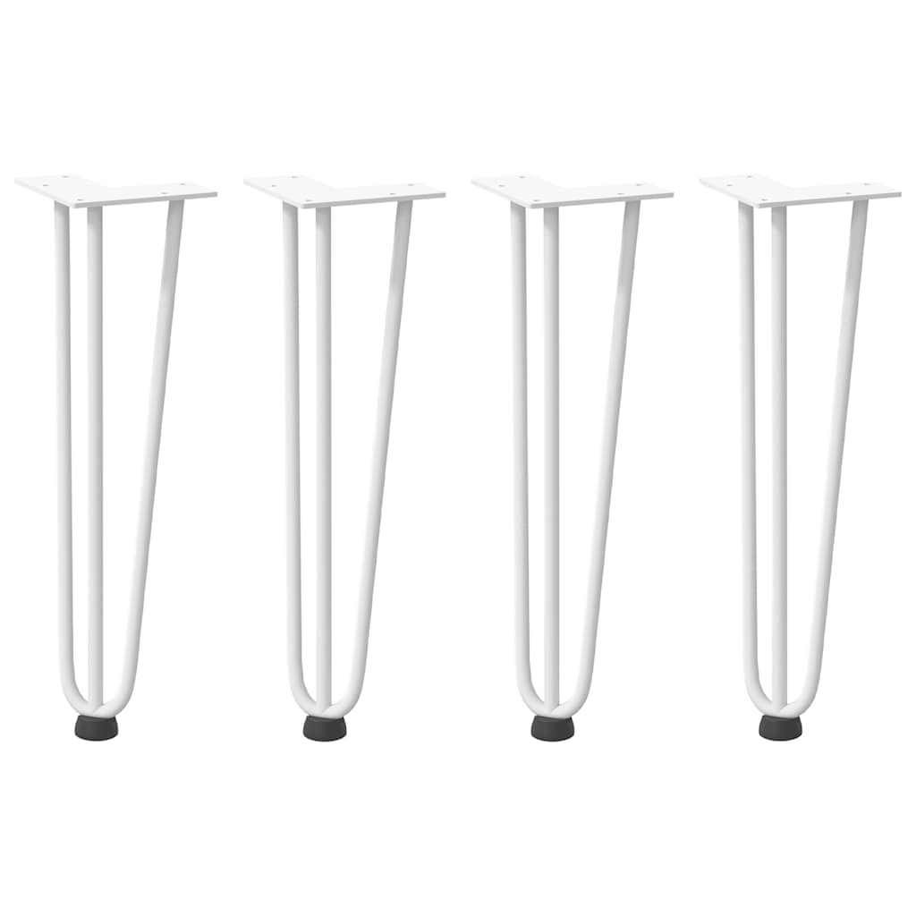 Hairpin Legs for Coffee Table 4 pcs White 42 cm Solid Steel