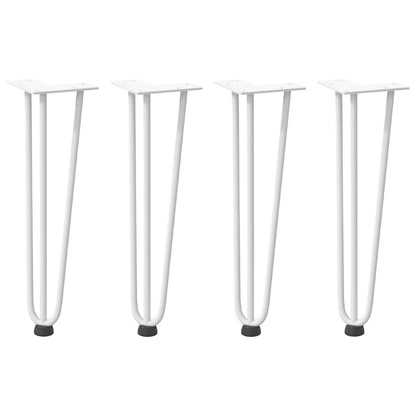 Hairpin Legs for Coffee Table 4 pcs White 42 cm Solid Steel