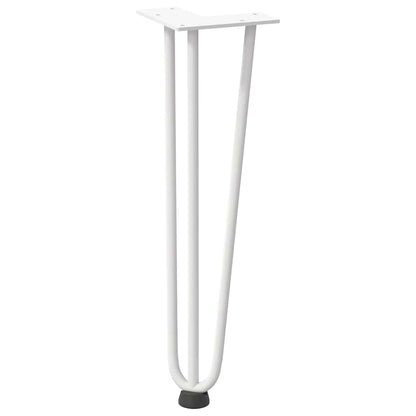 Hairpin Legs for Coffee Table 4 pcs White 42 cm Solid Steel
