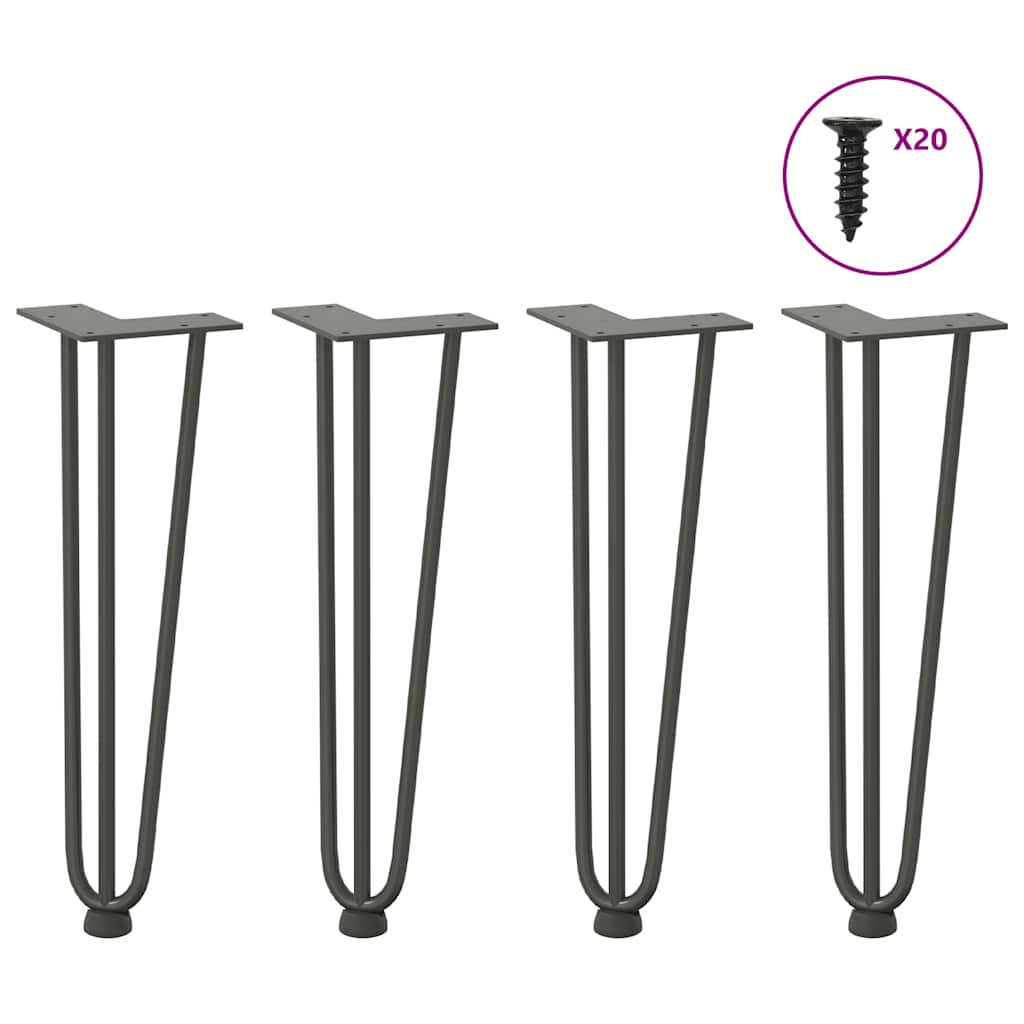 Hairpin Legs for Coffee Table 4 pcs Anthracite 42 cm Solid Steel