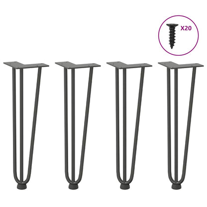 Hairpin Legs for Coffee Table 4 pcs Anthracite 42 cm Solid Steel