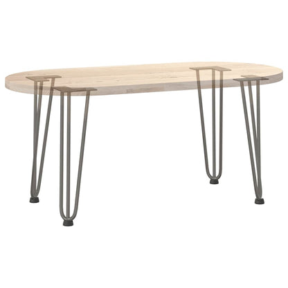 Hairpin Legs for Coffee Table 4 pcs Natural Steel 42 cm Solid Steel