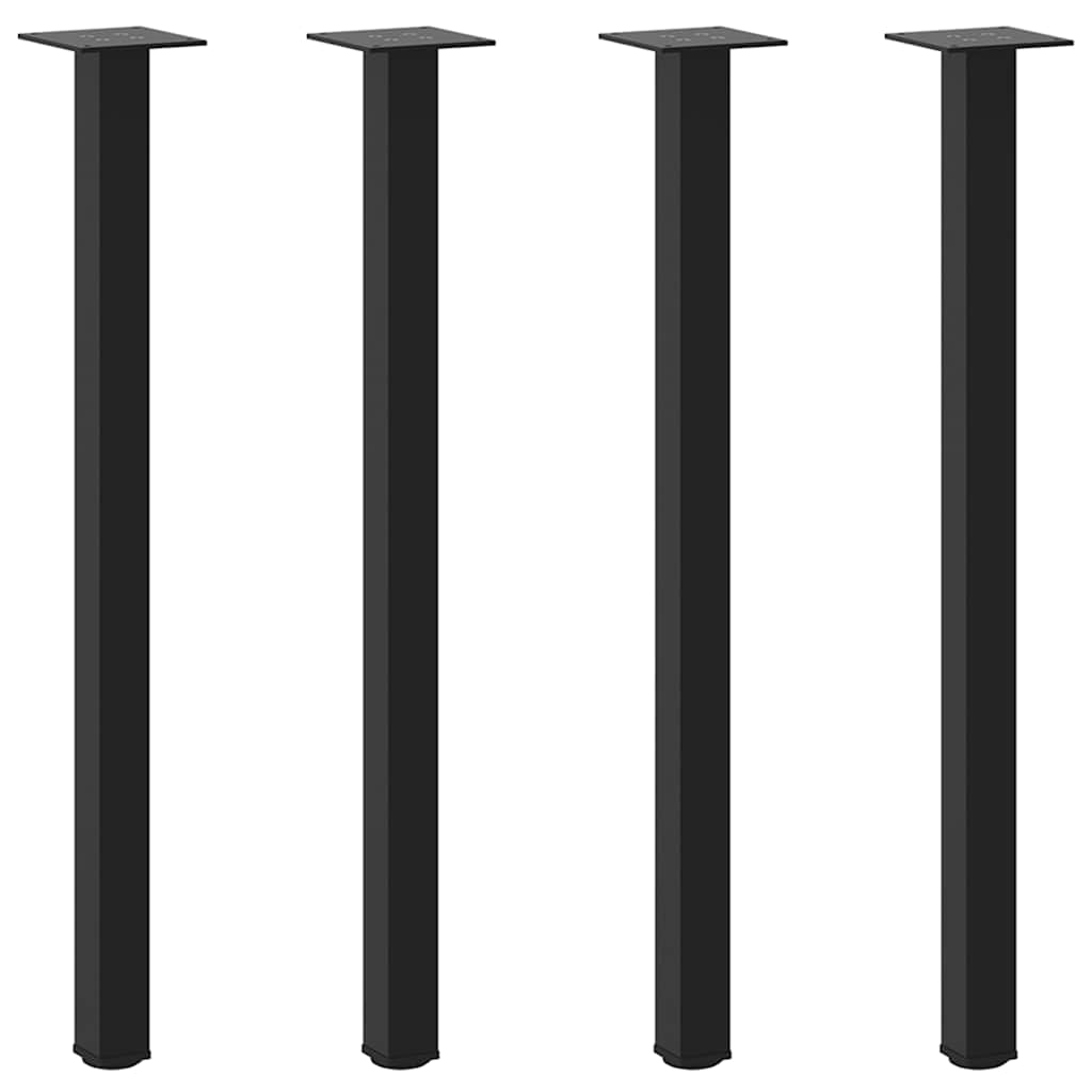 Console Table Legs 4 pcs Black 72-74 cm Steel