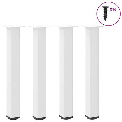 Console Table Legs 4 pcs White 72-74 cm Steel