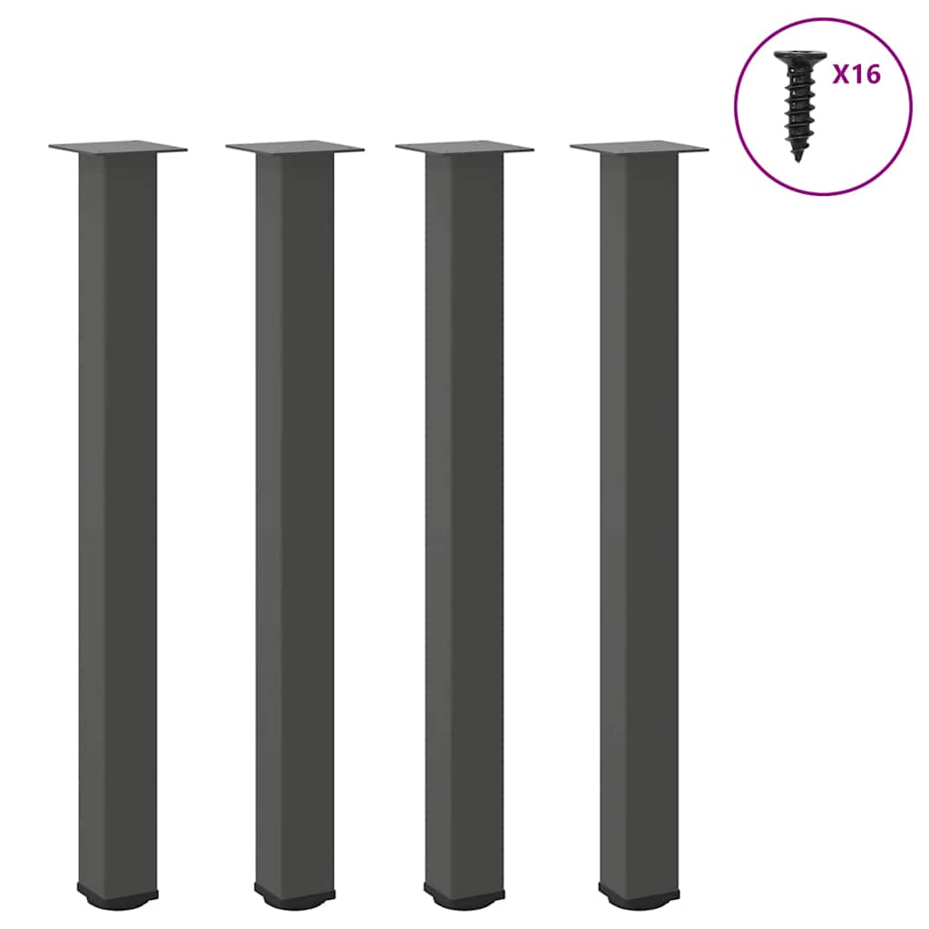 Bar Table Legs 4 pcs Anthracite 90-92 cm Steel