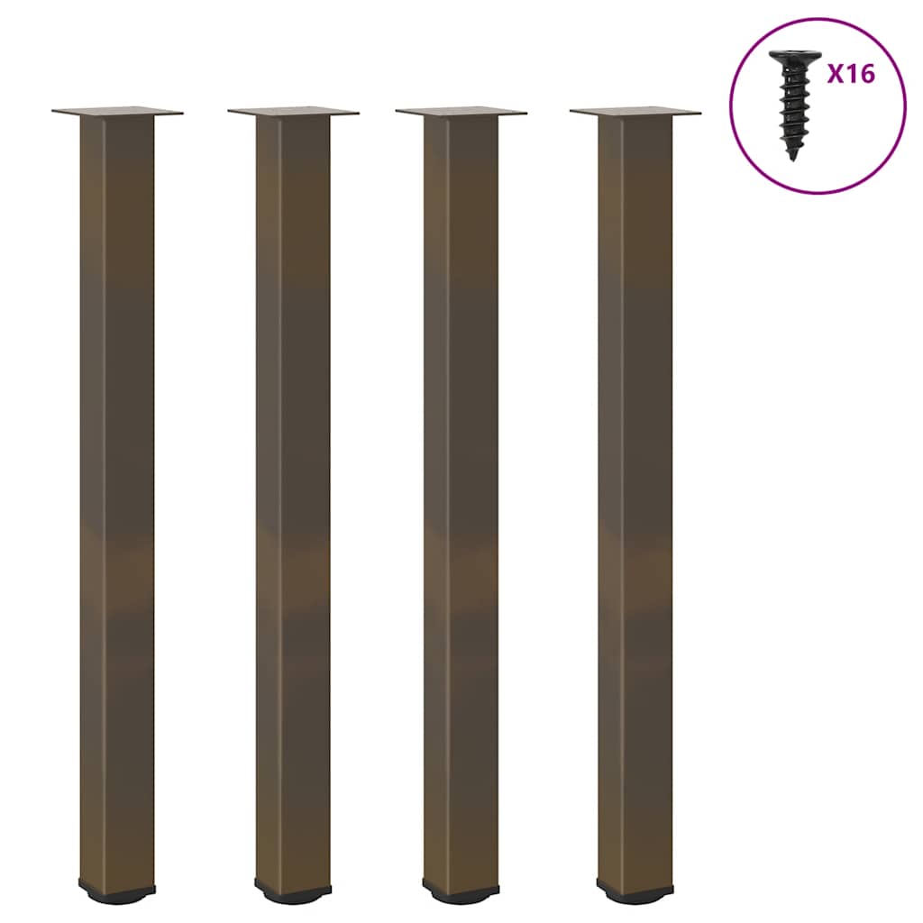 Bar Table Legs 4 pcs Natural Steel 110-112 cm Steel