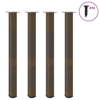Bar Table Legs 4 pcs Natural Steel 110-112 cm Steel