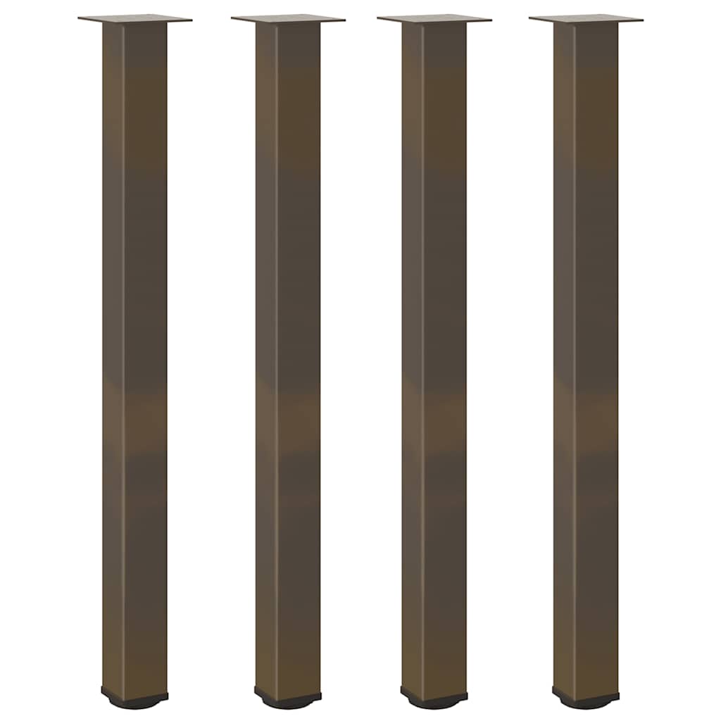 Bar Table Legs 4 pcs Natural Steel 110-112 cm Steel