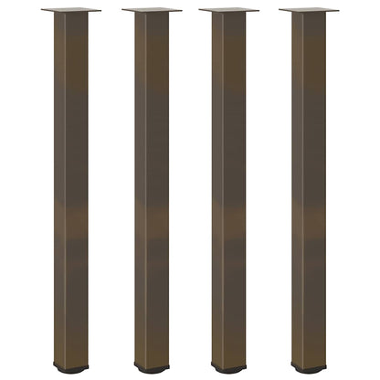 Bar Table Legs 4 pcs Natural Steel 110-112 cm Steel