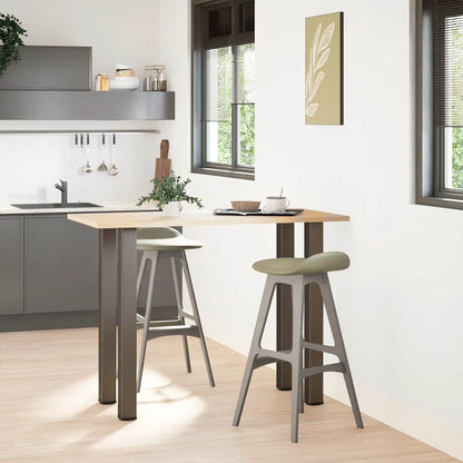 Bar Table Legs 4 pcs Natural Steel 110-112 cm Steel