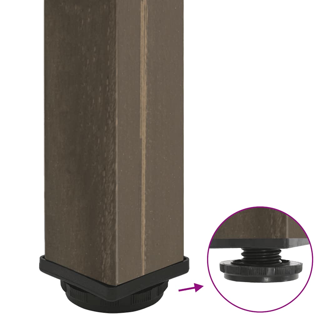 Bar Table Legs 4 pcs Natural Steel 110-112 cm Steel