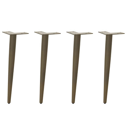 Coffee Table Legs Conical Shape 4 pcs Natural Steel 30-31 cm Steel