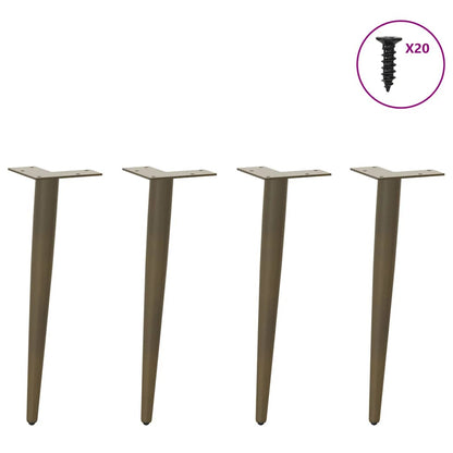 Coffee Table Legs Conical Shape 4 pcs Natural Steel 30-31 cm Steel