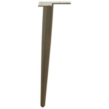 Coffee Table Legs Conical Shape 4 pcs Natural Steel 30-31 cm Steel