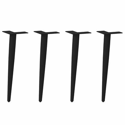 Coffee Table Legs Conical Shape 4 pcs Black 42-43 cm Steel