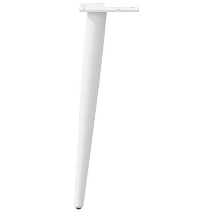 Coffee Table Legs Conical Shape 4 pcs White 42-43 cm Steel