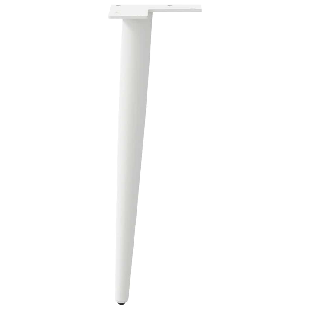 Coffee Table Legs Conical Shape 4 pcs White 42-43 cm Steel