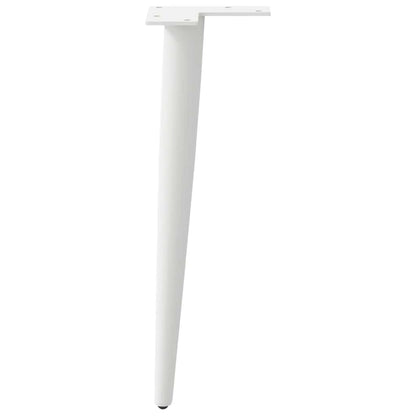 Coffee Table Legs Conical Shape 4 pcs White 42-43 cm Steel