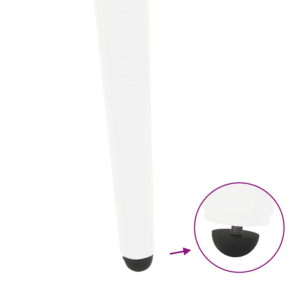 Coffee Table Legs Conical Shape 4 pcs White 42-43 cm Steel