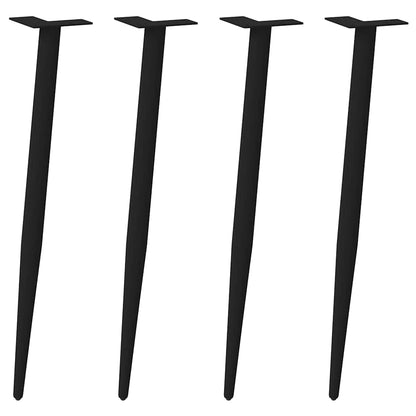 Console Table Legs Conical Shape 4 pcs Black 72-73 cm Steel