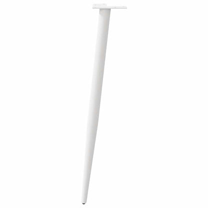 Console Table Legs Conical Shape 4 pcs White 72-73 cm Steel