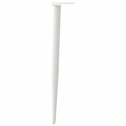 Console Table Legs Conical Shape 4 pcs White 72-73 cm Steel