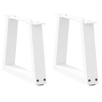 Coffee Table Legs V-Shape 2 pcs White 30x(30-31.3) cm Steel