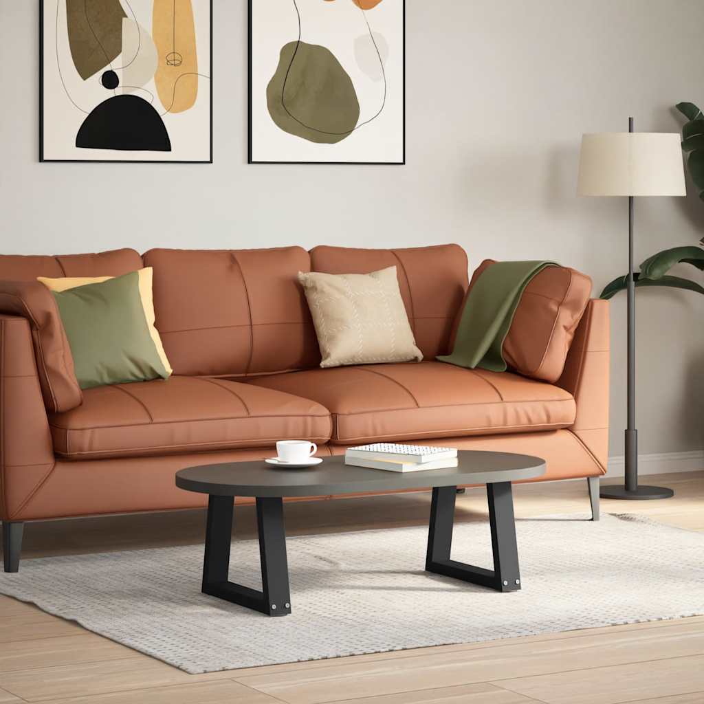 Coffee Table Legs V-Shape 2 pcs Black 40x(30-31.3) cm Steel