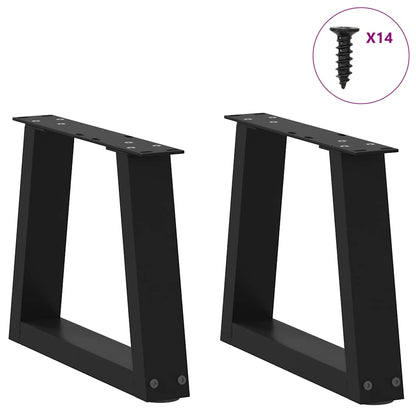Coffee Table Legs V-Shape 2 pcs Black 40x(30-31.3) cm Steel